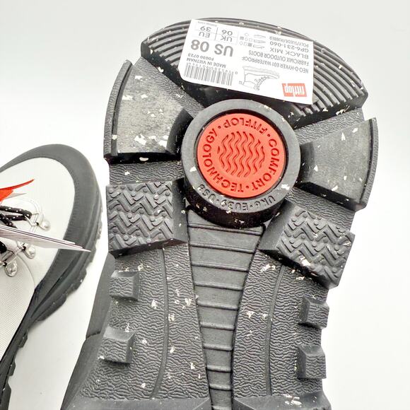 FitFlop Women NEO-D-HYKER E01 Walking Boot US 8 EU 39 White Black Waterproof NIB - Picture 13 of 14
